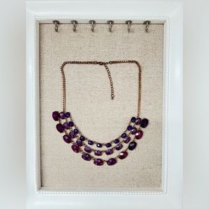 Purple and Gold Statement Necklace